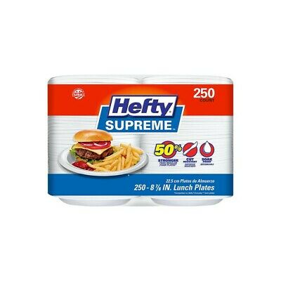Hefty Supreme Super Strong Heavyweight Soak-proof Party Lunch Plates - 250 Count